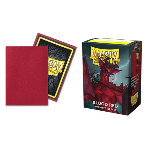 Dragon Shield  - Matte Blood Red Sleeves - Standard Sleeves (100 stk) - Plastiklommer